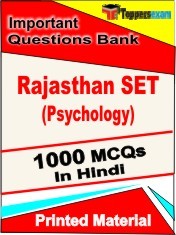 Rajasthan SET (Psychology) Exam 1000 Objective MCQ / Question Bank in Hindi Book / Printed Material.