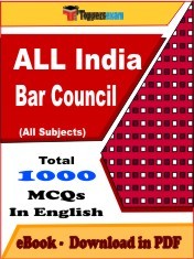 EBook of ALL INDIA BAR COUNCIL Exam (Objective Questions /MCQ) PDF in English