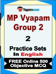 MP Vyapam Group 2 Test Book in English - Question Paper / Practice Set