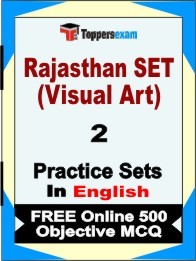 Rajasthan SET (Visual Art) Exam 2 Mock Test / Practice Sets Book  English  & FREE Online 500 Objective MCQ.