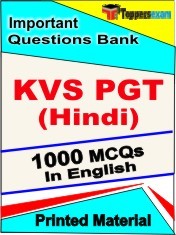 KVS PGT Hindi Exam 1000 Objective MCQ / Question Bank in English Book / Printed Material.