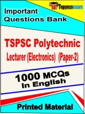 TSPSC Polytechnic Lecturer (Electronics) (Paper 2) Exam 1000 Objective MCQ / Question Bank in English Book / Printed Material.
