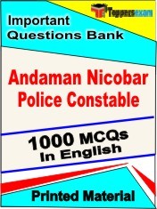 Andaman Nicobar Police Constable Exam 1000 Objective MCQ / Question Bank in English Book / Printed Material.
