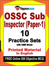OSSC Sub Inspector (Paper-1) Test Book in English - Practice Set