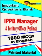 IPPB Manager & Territory Officer Mains Exam 1000 Objective MCQ / Question Bank in English Book / Printed Material.