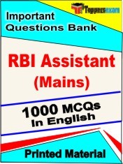 RBI Assistant Mains Test Book in English - Objective MCQ