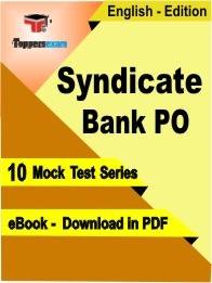 eBook of SYNDICATE BANK PO Exam (10 Mock Test/Practice Set) in PDF Format in English