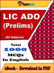 EBook of LIC ADO PRELIMS Exam (Objective Questions /MCQ) PDF in English