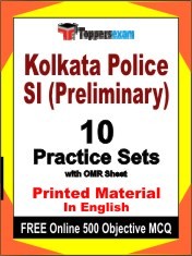 KOLKATA POLICE SI PRELIMINARY Exam 10 Practice Sets Book English & FREE Online 500 Objective MCQ.