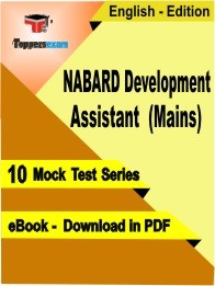 eBook of NABARD DEVELOPMENT ASSISTANT MAINS Exam (10 Mock Test/Practice Set) in PDF Format in English