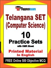 Telangana SET (Computer Science) Exam 10 Practice Sets Book English & FREE Online 500 Objective MCQ.