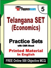 Telangana SET (Economics) Exam 5 Mock Test / Practice Sets Book English & FREE Online 500 Objective MCQ.