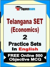 Telangana SET (Economics) Exam 2 Mock Test / Practice Sets Book English & FREE Online 500 Objective MCQ.
