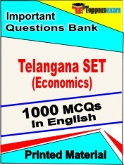 Telangana SET (Economics) Exam 1000 Objective MCQ / Question Bank in English Book / Printed Material.