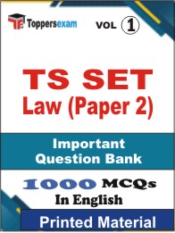 TS SET Law (Paper 2) Book in English - Objective MCQ (VOL.1)