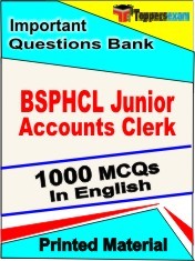 BSPHCL Junior Accounts Clerk Exam 1000 Objective MCQ / Question Bank in English Book / Printed Material.