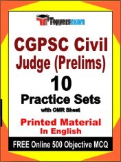 CGPSC Civil Judge Prelims Exam 10 Practice Sets Book English & FREE Online 500 Objective MCQ.