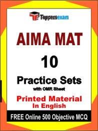 AIMA MAT Exam 10 Practice Sets Book English & FREE Online 500 Objective MCQ.
