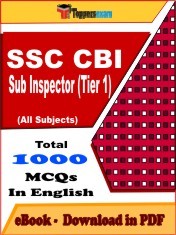 EBook of SSC CBI SUB INSPECTOR TIER 1 Exam (Objective Questions /MCQ) PDF in English