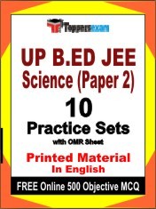 UP B.ED JEE Science Paper 2 Exam 10 Practice Sets Book English & FREE Online 500 Objective MCQ.