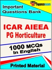 ICAR AIEEA PG Horticulture Exam 1000 Objective MCQ / Question Bank in English Book / Printed Material.