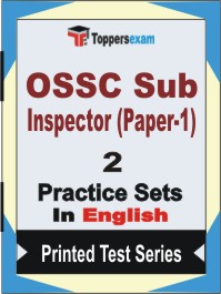 OSSC Sub Inspector (Paper-1) Book in English - Question Paper / Practice Set