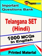 Telangana SET (Hindi) Exam 1000 Objective MCQ / Question Bank in English Book / Printed Material.