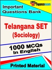 TELANGANA SET (SOCIOLOGY) Exam 1000 Objective MCQ / Question Bank in English Book / Printed Material.