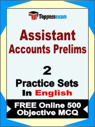 Assistant Accounts Prelims Test Book in English - Question Paper / Practice Set