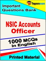 NSIC Accounts Officer Exam 1000 Objective MCQ / Question Bank in English Book / Printed Material.