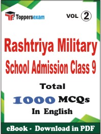 Rashtriya Military School Admission (Class-9) PDF Book In English - MCQ / Objective Questions (VOL.2)