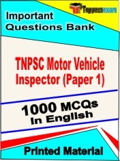 TNPSC Motor Vehicle Inspector (Paper-1) Book in English - Objective MCQ