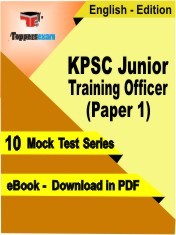 eBook of KPSC JUNIOR TRAINING OFFICER PAPER 1 Exam (10 Mock Test/Practice Set) in PDF Format in English