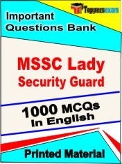 MSSC Lady Security Guard Exam 1000 Objective MCQ / Question Bank in English Book / Printed Material.