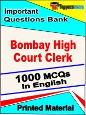 Bombay High Court Clerk Exam 1000 Objective MCQ / Question Bank in English Book / Printed Material.