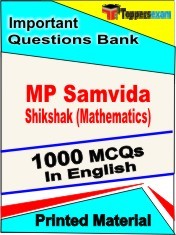 MP SAMVIDA SHIKSHAK (MATHEMATICS) Exam 1000 Objective MCQ / Question Bank in English Book / Printed Material.