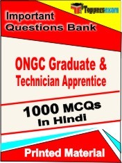 ONGC GRADUATE & TECHNICIAN APPRENTICE Exam 1000 Objective MCQ / Question Bank in Hindi Book / Printed Material.