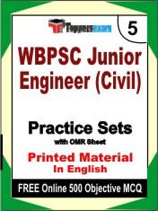 WBPSC Junior Engineer (Civil) Exam 5 Mock Test / Practice Sets Book English & FREE Online 500 Objective MCQ.