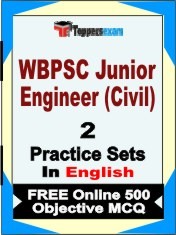 WBPSC Junior Engineer (Civil) Exam 2 Mock Test / Practice Sets Book English & FREE Online 500 Objective MCQ.