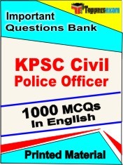 KPSC Civil Police Officer Exam 1000 Objective MCQ / Question Bank in English Book / Printed Material.
