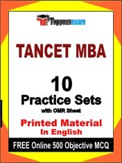 TANCET MBA Exam 10 Practice Sets Book English & FREE Online 500 Objective MCQ.