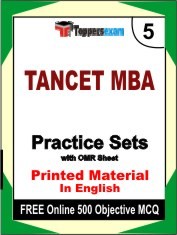 TANCET MBA Exam 5 Mock Test / Practice Sets Book English & FREE Online 500 Objective MCQ.