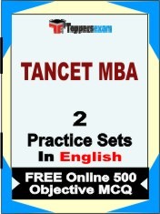 TANCET MBA Exam 2 Mock Test / Practice Sets Book  English  & FREE Online 500 Objective MCQ.