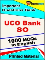 UCO Bank SO Exam 1000 Objective MCQ / Question Bank in English Book / Printed Material.