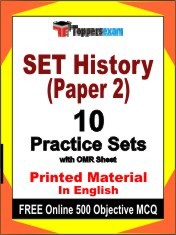 SET History (Paper 2) Exam 10 Practice Sets Book English & FREE Online 500 Objective MCQ.