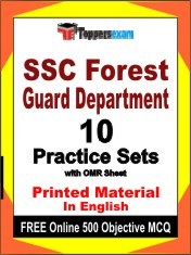 SSC Forest Guard Department Exam 10 Practice Sets Book English & FREE Online 500 Objective MCQ.