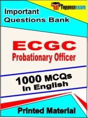 ECGC Probationary Officer Exam 1000 Objective MCQ / Question Bank in English Book / Printed Material.