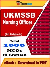 EBook of UKMSSB NURSING OFFICER Exam (Objective Questions /MCQ) PDF in English