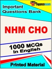 NHM CHO Exam 1000 Objective MCQ / Question Bank in English Book / Printed Material.