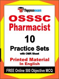 OSSSC Pharmacist Exam 10 Practice Sets Book English & FREE Online 500 Objective MCQ.
